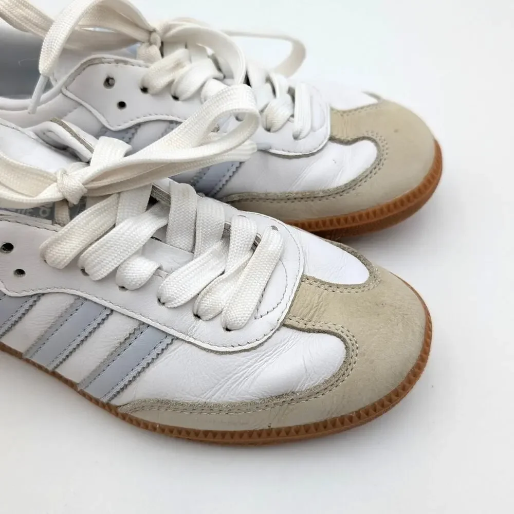 Adidas Samba OG Wonder Sneakers Shoes Women's Cloud White/Halo Blue Size US7.5 - Picture 10 of 13